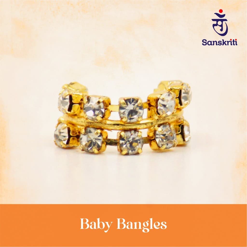 Baby Bangles — gold crystal bangles